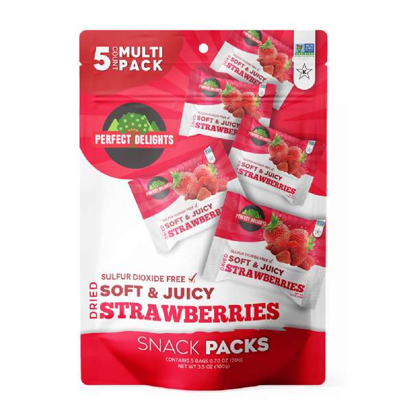 Soft & Juicy Dried Strawberries 5x20g